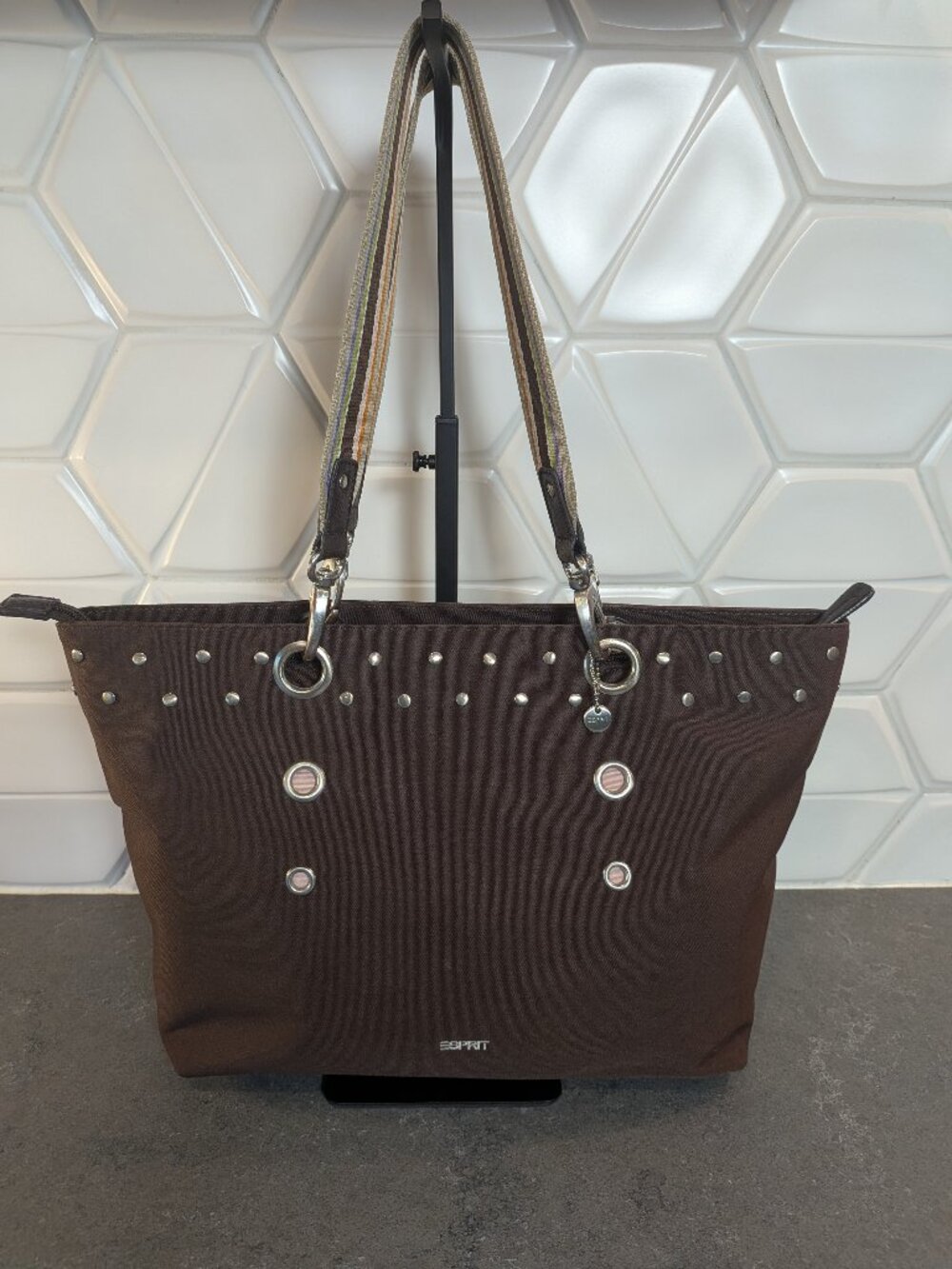 Women's Tote Bag Esprit Chocolate Brown Y2K Shoulder